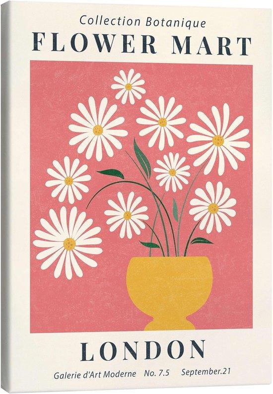 Canvas Wanddekoration Blumenprint Kunst - 90 x 120 cm