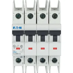 Eaton 190843 Leitungsschutzschalter, 40 A, 4p, Charakteristik: D, NA FAZ-D40/4-NA