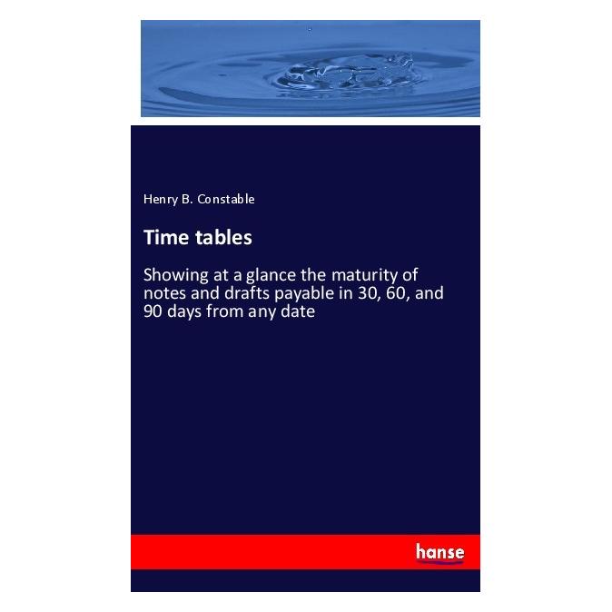 Hansebooks Time tables (Englisch, Softcover, Henry B Constable) (56043913)