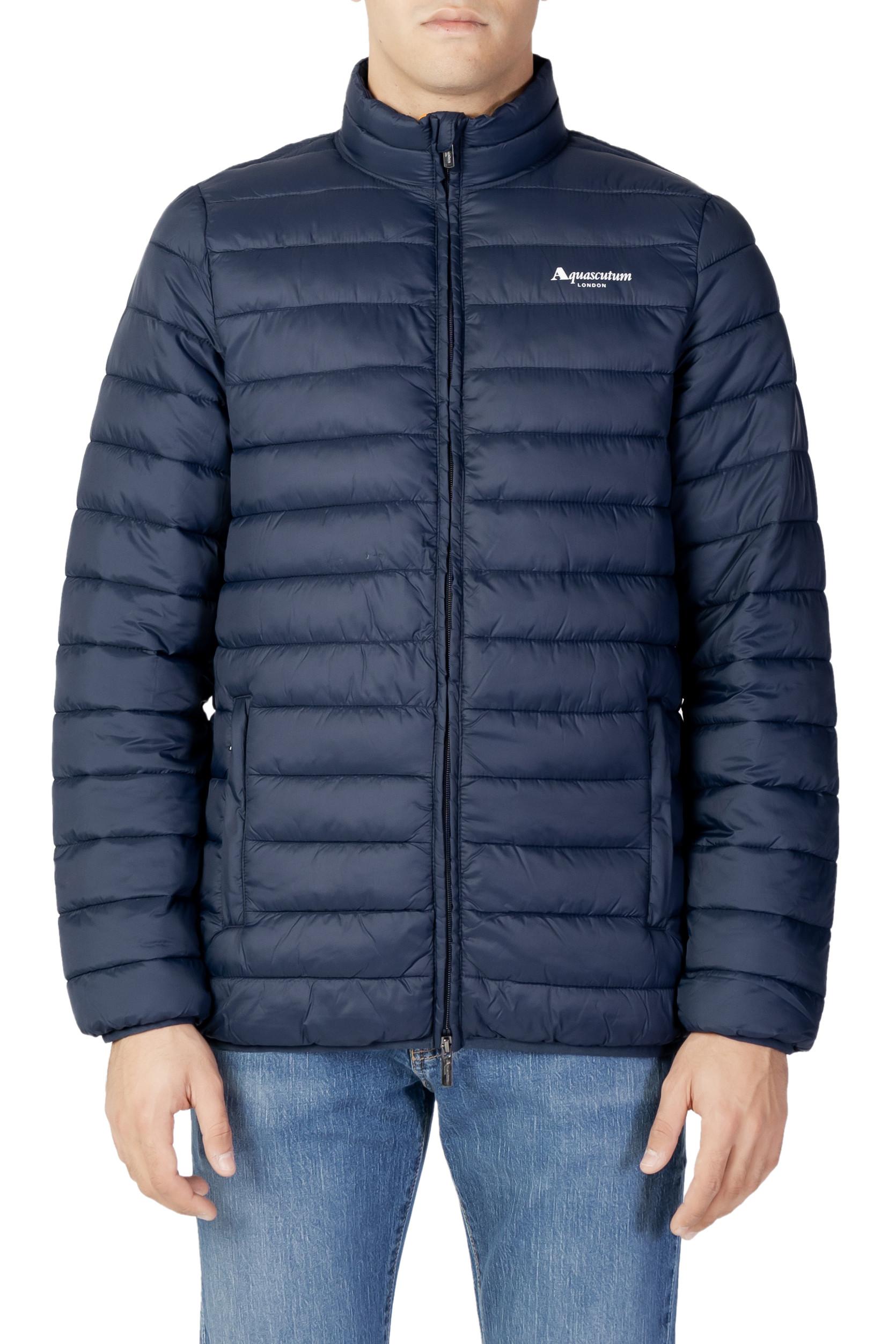 Aquascutum London Logo Marineblaue aktive Jacke
