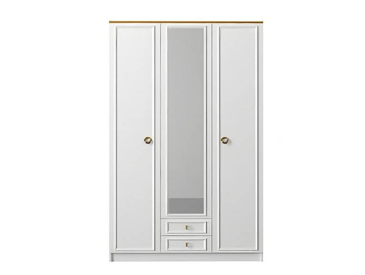 JVmoebel Kleiderschrank Moderner Kleiderschrank in Weiß-Holz mit luxuriösem Design (Kleiderschrank) Made in Europa
