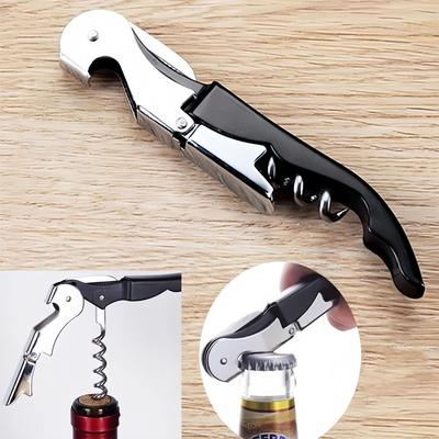 Inspire Daily Merch Manual Wine Bottle Opener Waiter Corkscrew Professional Wine Opener With Foil Cutter For Servers Bartenders Manual Wine Bottle Opener Waiter Corkscrew Professional Wine Opener With Foil Cutter For Servers Bartenders