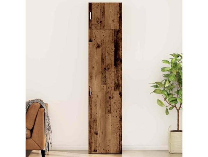 RJPLMFV Anrichte, 2 Stück, Holz, antik, 50 x 41 x 225 cm Holzwerkstoff, 3 Fächer, Wandschrank, 2 Hochschränke, Wohnzimmer, Esszimmer, Schlafzimmer