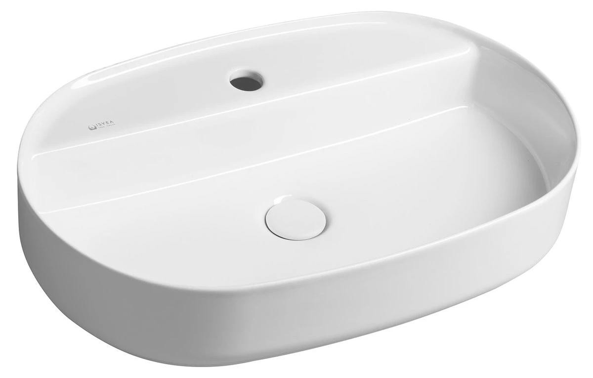 Isvea INFINITY OVAL opzetwastafel, wit, B: 60 cm, D: 40 cm
