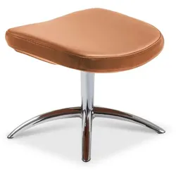 Conform Hocker Joy verchromt Leder Braun Cognac