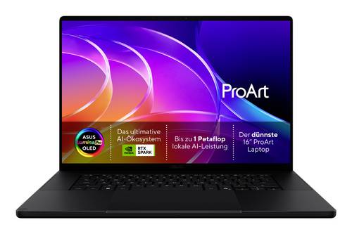 Asus Notebook ProArt P16 NVIDIA RTX Spark N1X 40.6cm (16 Zoll) WQUXGA N1X 128GB RAM 2TB SSD Deutsch, QWERTZ Nvidia NVIDIA