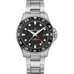 Hamilton Khaki Navy Scuba Auto GMT 43mm H82555130 - schwarz,Stahl - 43mm