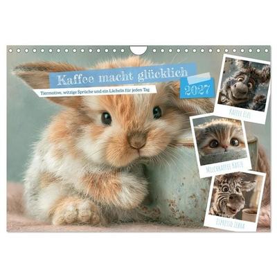 Kaffee macht glücklich (Wandkalender 2027 DIN A4 quer), CALVENDO Monatskalender