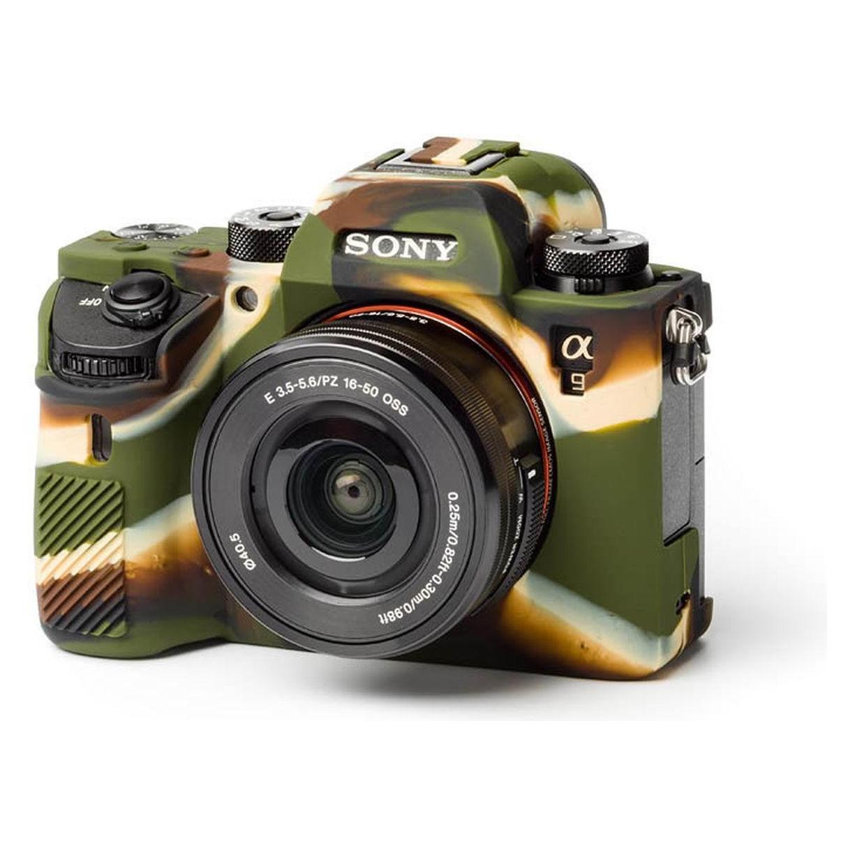 easyCover Silikonprotector Camouflage für Sony Alpha 9/ A7III/ A7RIII (Hülle) (10233KVG)