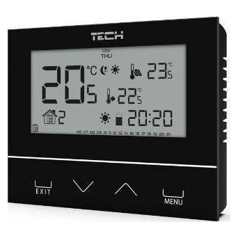 Tech Air Raumfunk-Zweipunktregler ST-292V2 (3 mm Glas) schwarz (ST292V2BK)