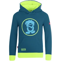 Trollkids Kinder Troll Kapuzenpullover - 116 - petrol/lime