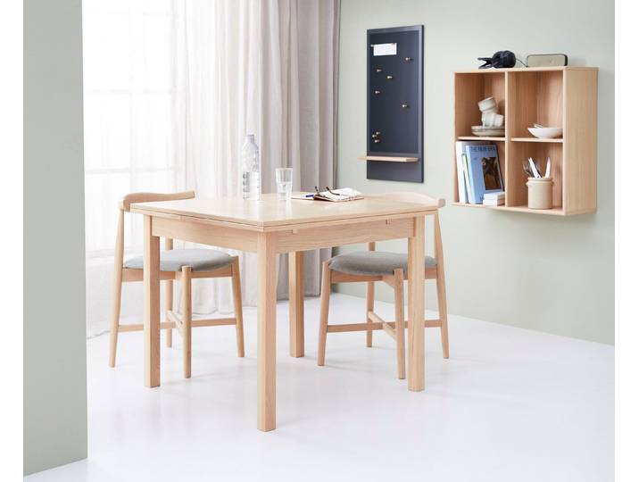 Hammel Furniture Esstisch Basic Dinex, ausziehbar, mit Einlegeplatten - Furnier/Massivholz, Qualität & dänisches Handwerk, langlebig, quadratisch, in zwei Breiten