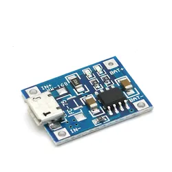 Ladeplatine für 3,7V LiIon / LiPo Akkus, Micro USB > Lötpads, 1000mA