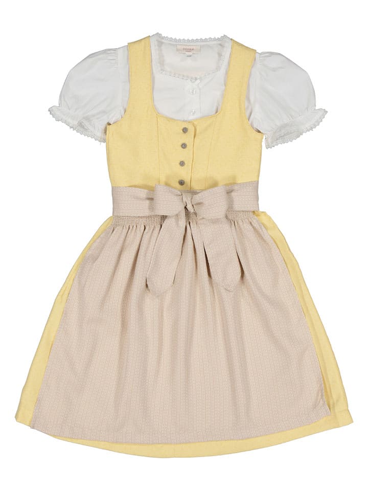 Turi Landhaus Dirndl in Gelb/ Sand - 116
