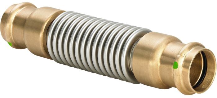Viega Sanpress Kompensator 690274 22 mm, Rotguss oder Siliziumbronze, SC-Contur