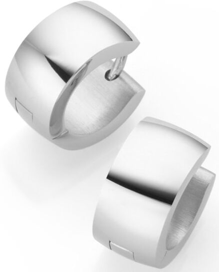 Paar Creolen FIRETTI "Schmuck Geschenk klassisch, Ø 13,4 mm", silber (edelstahlfarben), Ohrringe, Damen, 13,4mm, Edelstahl, Paar Creolen edelstahlfarben 13,4mm, Edelstahl