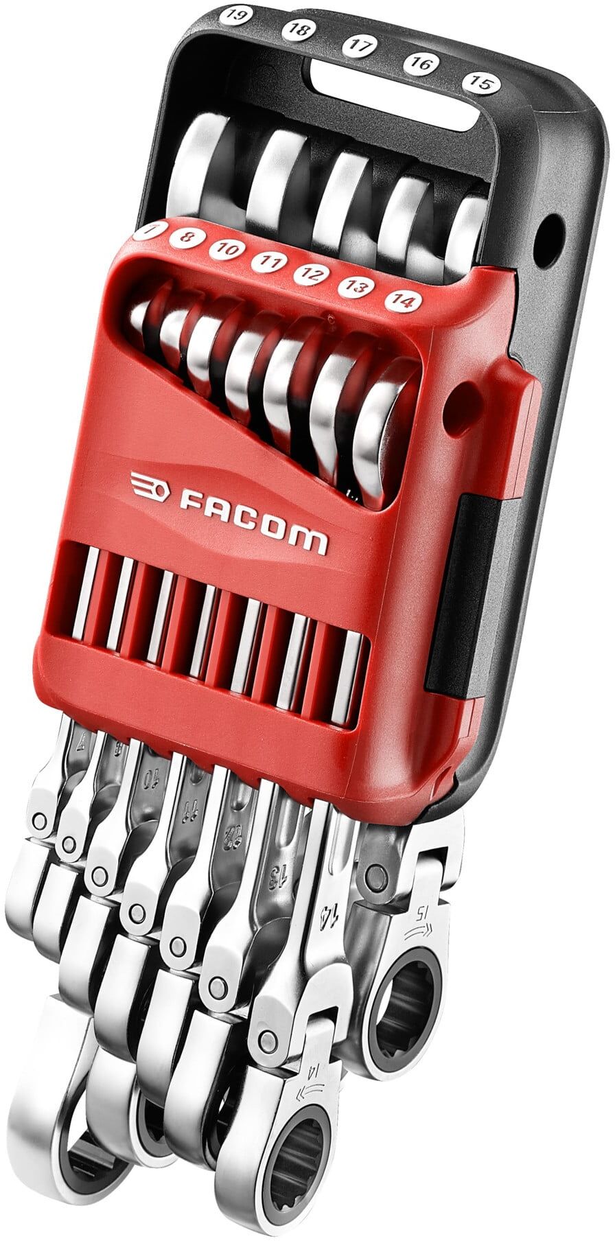 Facom SET OF 12 FLEX RATCHETING WRENCHES (467BF.JP12PB)