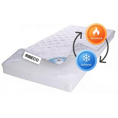 Matratzenauflage RIBECO "Top Cool, Auflage 90x200 cm, 120x200 cm, 180x200 cm, wendbar", weiß, B:90cm L:200cm, Bezug: 100% Polyester, Matratzenzubehör, Matratzenschoner, mit über 1.400 positiven Kundenbewertungen