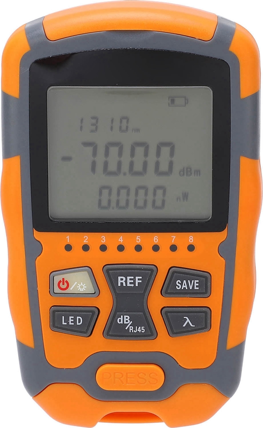 Cocosity Miniatuur optische vermogensmeter, draagbare glasvezelkabelsonde met LED-indicator
