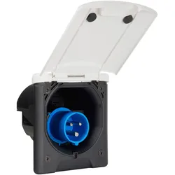 FAWO CEE 17 Einspeisesteckdose Einspeisestecker mit Magnetverschluss 120 x 140 mm weiß
