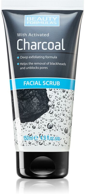 Beauty Formulas Charcoal face exfoliator with activated charcoal 150 ml