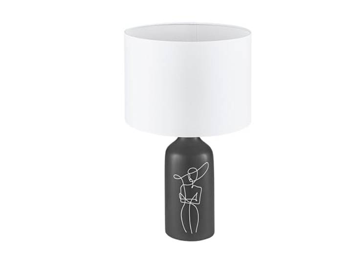 EGLO Tafellamp Vinoza, nachtlampje met stoffen lampenkap