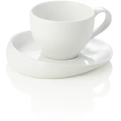 24x Espressotasse mit Untertasse Set, 70 ml, weiß, Porzellan