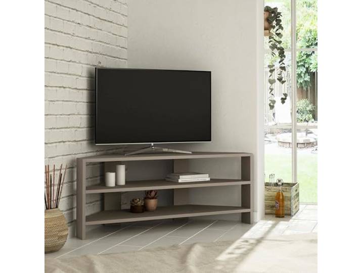 Dmora TV-Möbel Sadalmelik 114x36x45h cm Beige 3 Böden, 3 Fächer