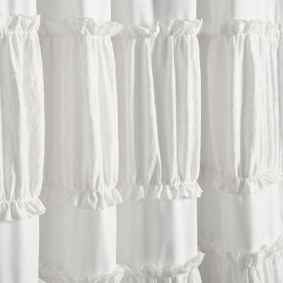 Lush Decor Nova Ruffle Window Curtain Panel Pair