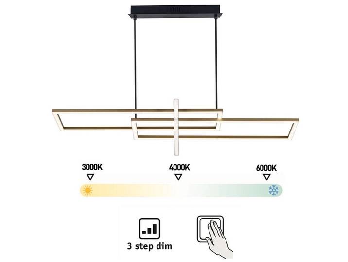 Hängelampe BRENA LED variable Intensität 105x120cm 60W schwarz