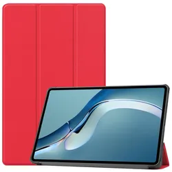 Lobwerk Cover für Huawei MatePad Pro 2021 12.6 Tablethülle Schlank mit Standfunktion und Auto Sleep/Wake Funktion Rot