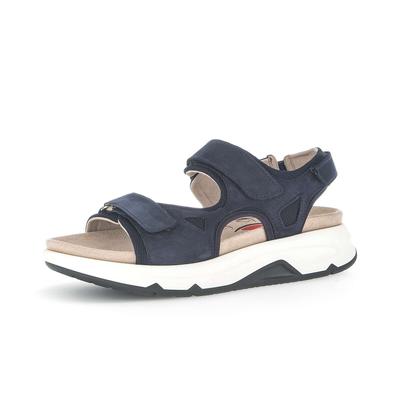 Trekkingsandale GABOR "Trekkingsandale", Damen, Gr. 37,5, blau, Schuhe