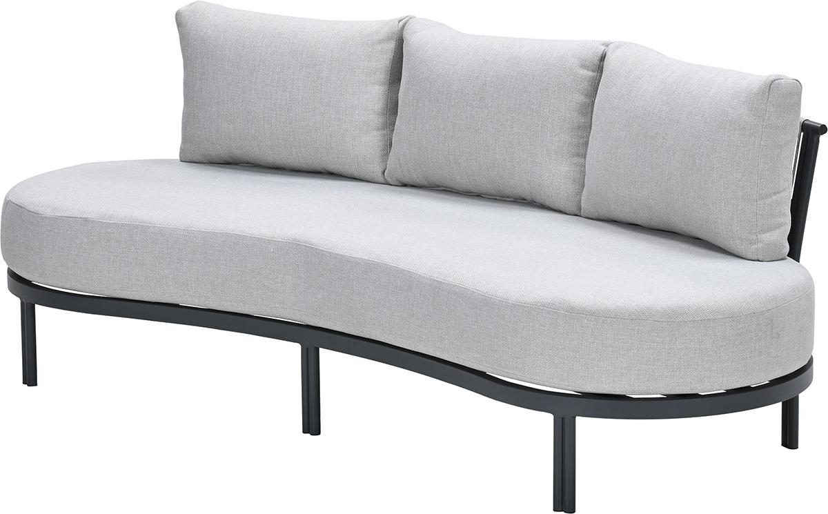 Garden Impressions Tirolo Lounge Sofa - carbon black - sand - valley sand