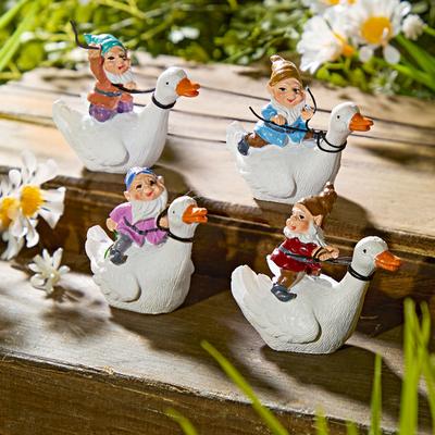 Dekofiguren Gartenzwerge "Enten-Rennen" 4er-Set Gainsborough