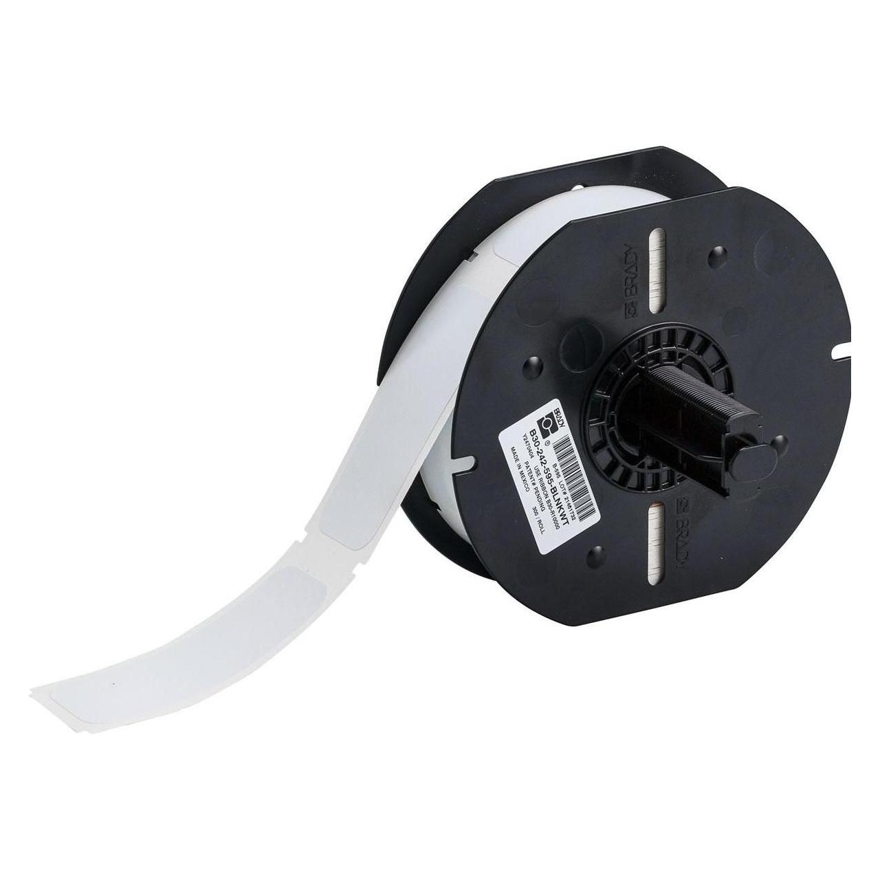 Brady B30-242-595-BLNKWT, Vinyl-Etiketten, Weiss, glänzend, 28.58 x 72.39 mm, permanent (300 E.) (B30-242-595-BLNKWT)