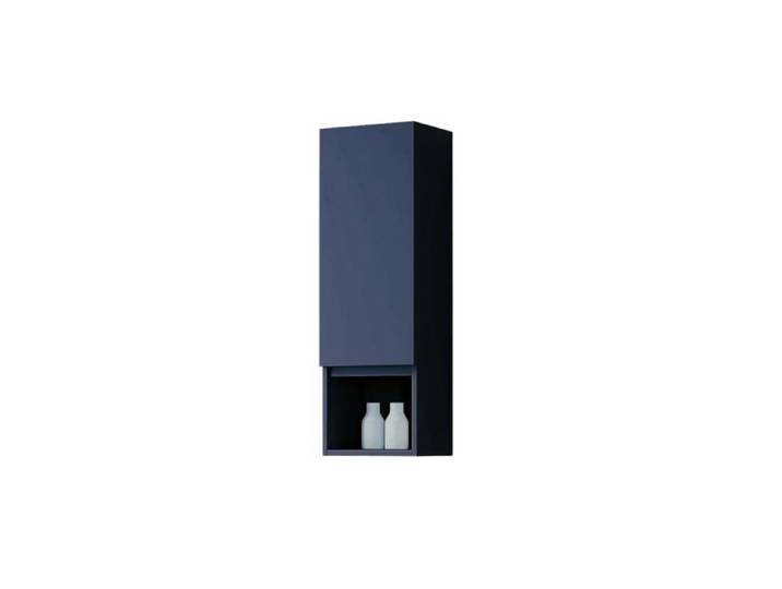 Demi-colonne suspendue - Non spécifié - H90 - Bleu mat - 1 porte - Compartiment ouvert bas