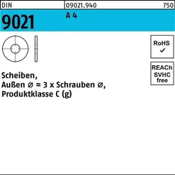 Unterlegscheibe DIN 9021 26x72x5 A 4 10 Stück