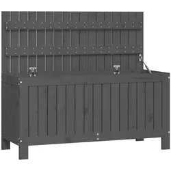 Helloshop26 - Gartenaufbewahrungsbox 108 x 42,5 x 54 cm graues Kiefernholz