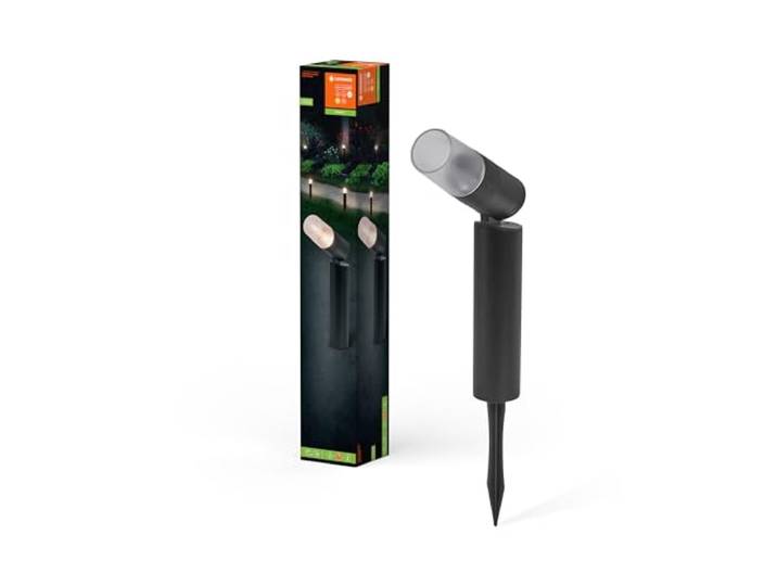 LEDVANCE ENDURA HYBRID ROTA Außenleuchte, Hybridleuchte, 1W, 40lm, warmweiße Lichtfarbe, 3.000K Farbtemperatur, schwarz, Kunststoff, IP44 & IP67 Schutzklasse, Solar- & Stromnetzbetrieb