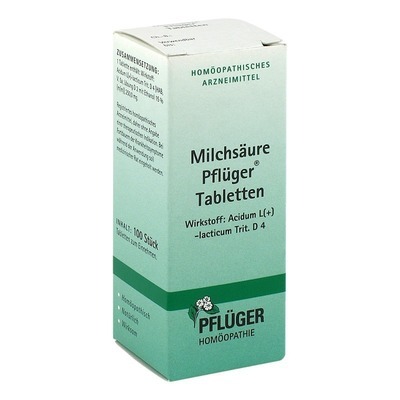 Homöopathisches Laboratorium Alexander Pflüger GmbH & Co. KG MILCHSÄURE Pflüger Tabletten 100 St 01222381