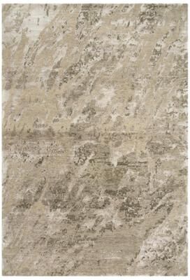 Alora Decor Noble Beige Abstract Swirl Hand-Knotted Wool Blend Rug