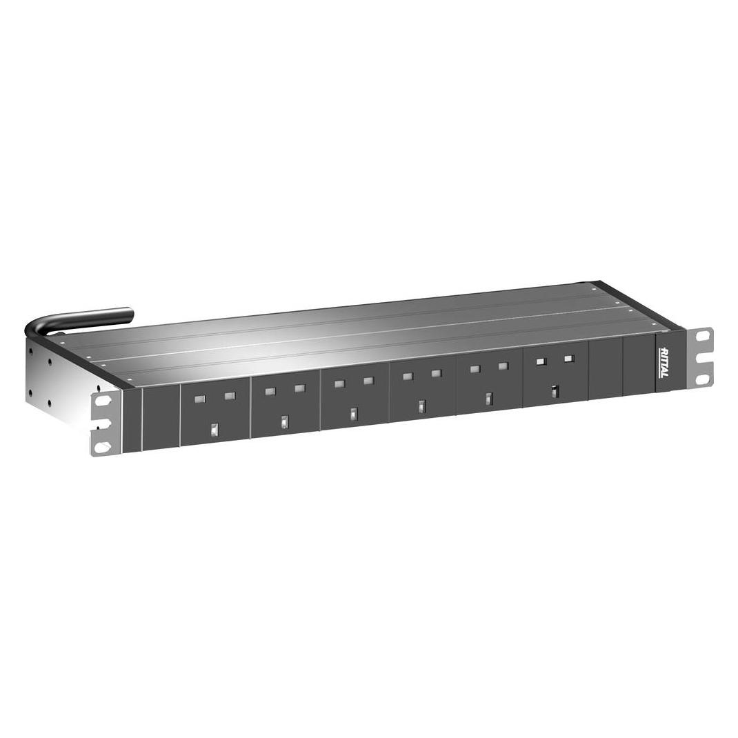 Rittal 7979801 PDU basic UK 13A/1P UK Plug 6x BS1363 PDU Basic Stromverteilung (7979801)