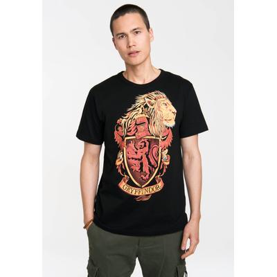 T-Shirt LOGOSHIRT "Harry Potter - Gryffindor Logo", Herren, Gr. XL, schwarz, 100% Baumwolle, bedruckt, normal, Rundhals, Shirts T-Shirt, mit Harry Potter-Print