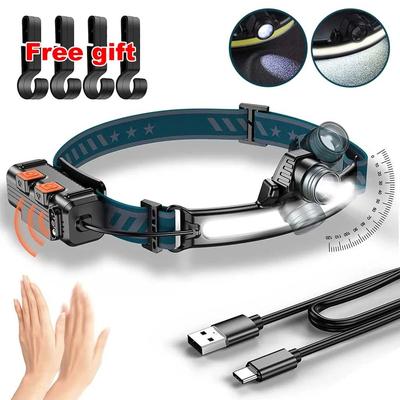 Uplift Essentials IR Sensor LED Headlamp With XPG And COB Floodlight with Hooks