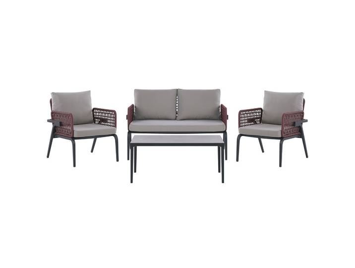 LOUNGE-SET 4-Sitzer grau Sciacca