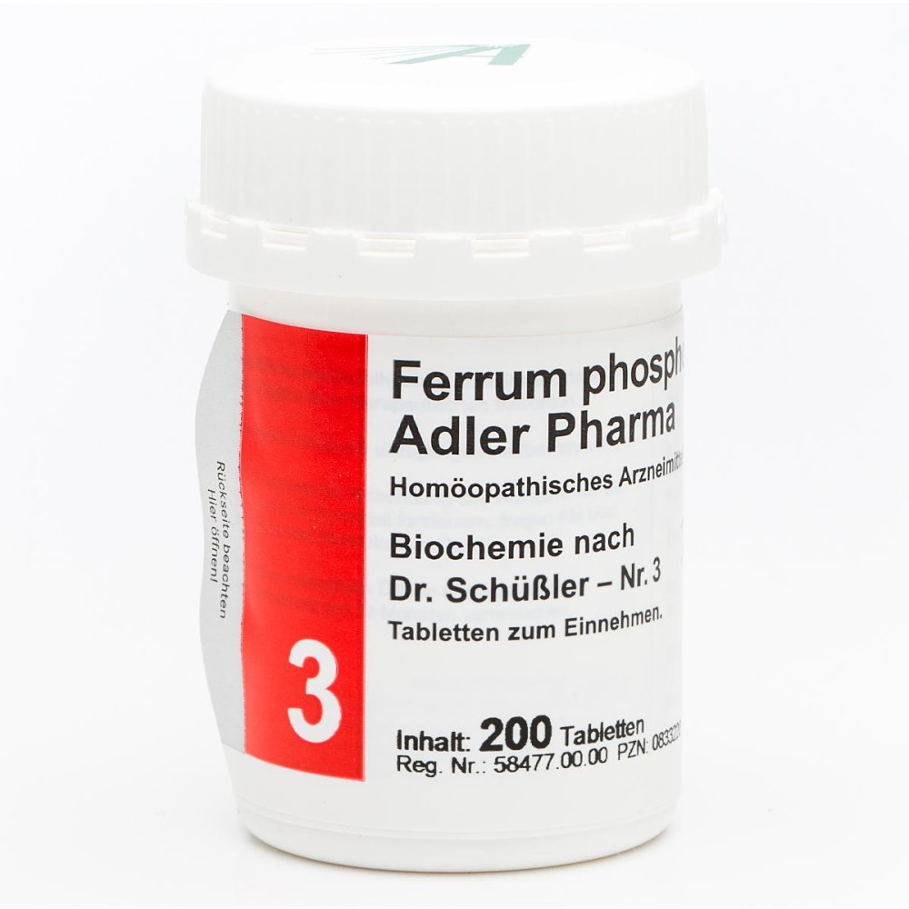 Adler Pharma Produktion und Vertrieb GmbH Biochemie Adler 3 Ferrum phosphoricum D12 Adl.p. Tabletten 00833220