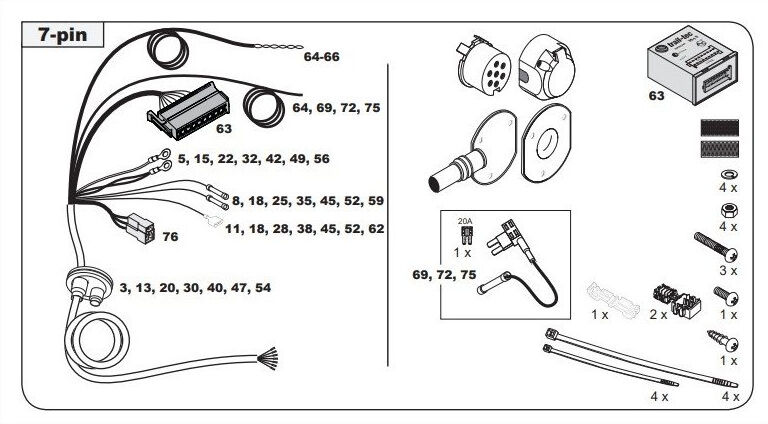 FAISCEAU SPECIFIQUE 7 BROCHES POUR MITSUBISHI COLT VII (09/23-)