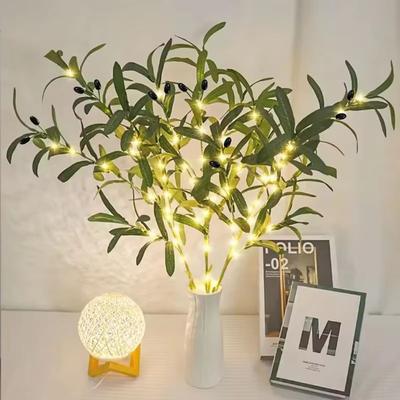 Inspired Finds Battery Powered Olive Branch Fairy Lights Decorative Olive Leaf String Lights For Vases & Room Decor Battery Powered Olive Branch Fairy Lights Decorative Olive Leaf String Lights For Vases & Room Decor