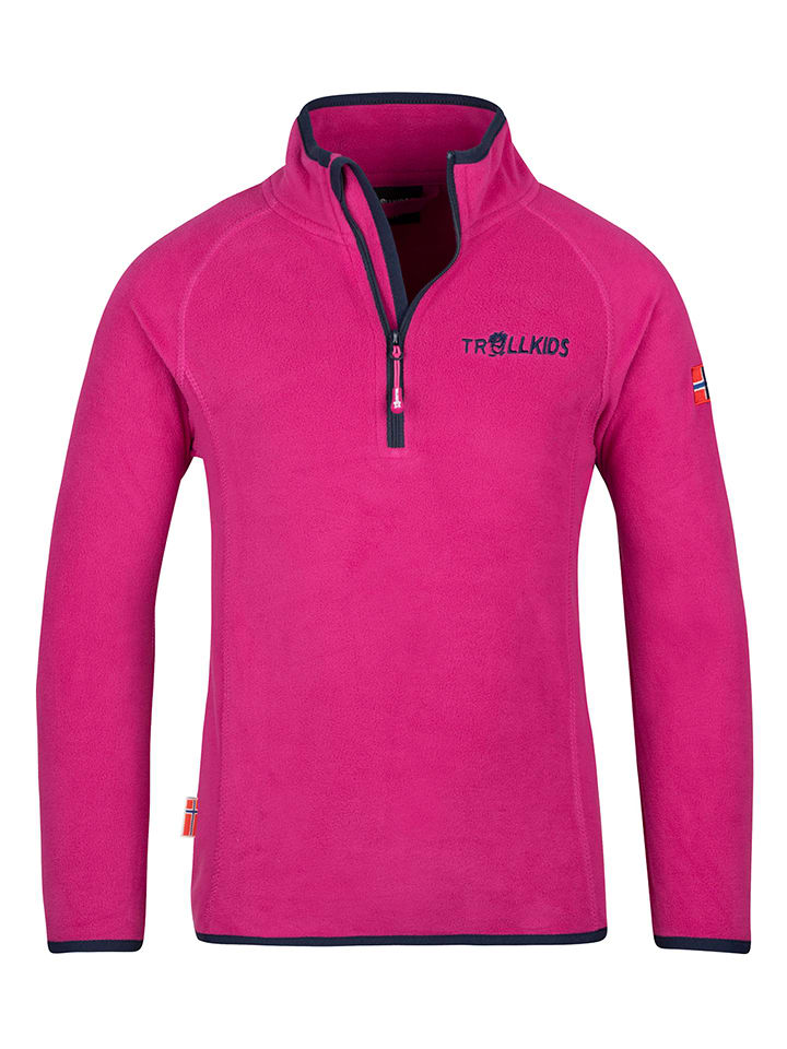 Trollkids Fleecepullover "Nordland" in Pink - onesize