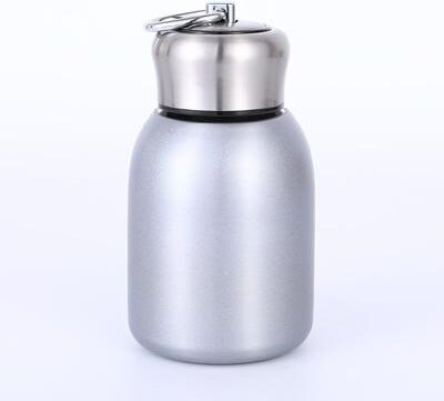 ModernMart Mini Portable Thermos Flask Compact Insulated Travel Cup Small Capacity Bottle silver